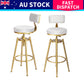 Levede 4x Bar Stools Swivel Kitchen Bar Chair White