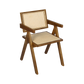 Levede 8x Walnut Wicker Armchair Dining Chair