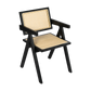 Levede 6x Black Wicker Armchair Dining Chair