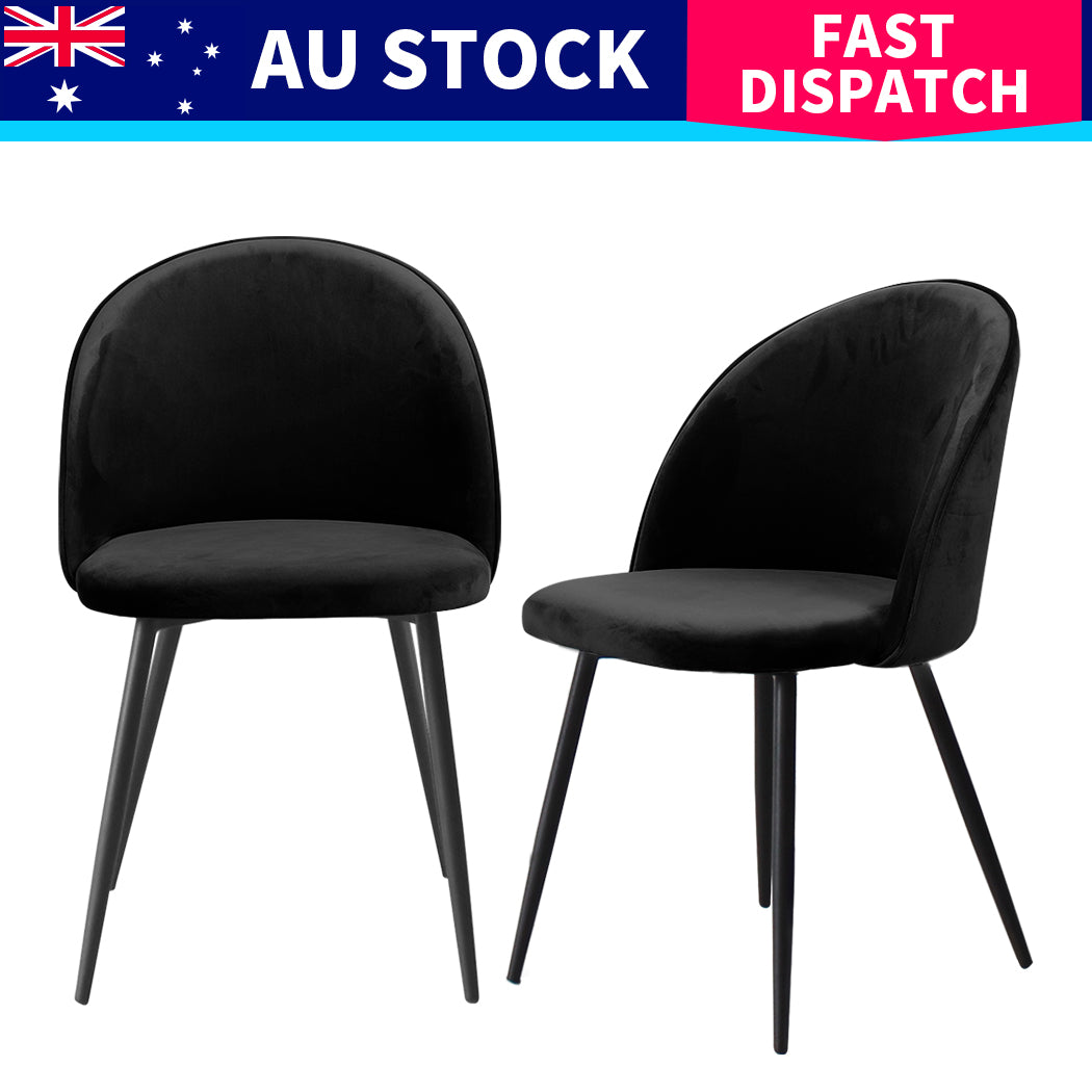 Levede 8x Dining Chairs Kitchen Cafe Black
