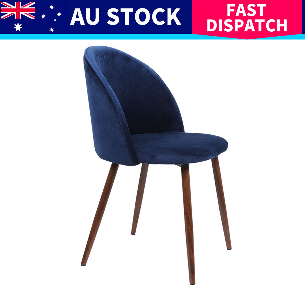 Levede 4x Dining Chairs Seat French Navy
