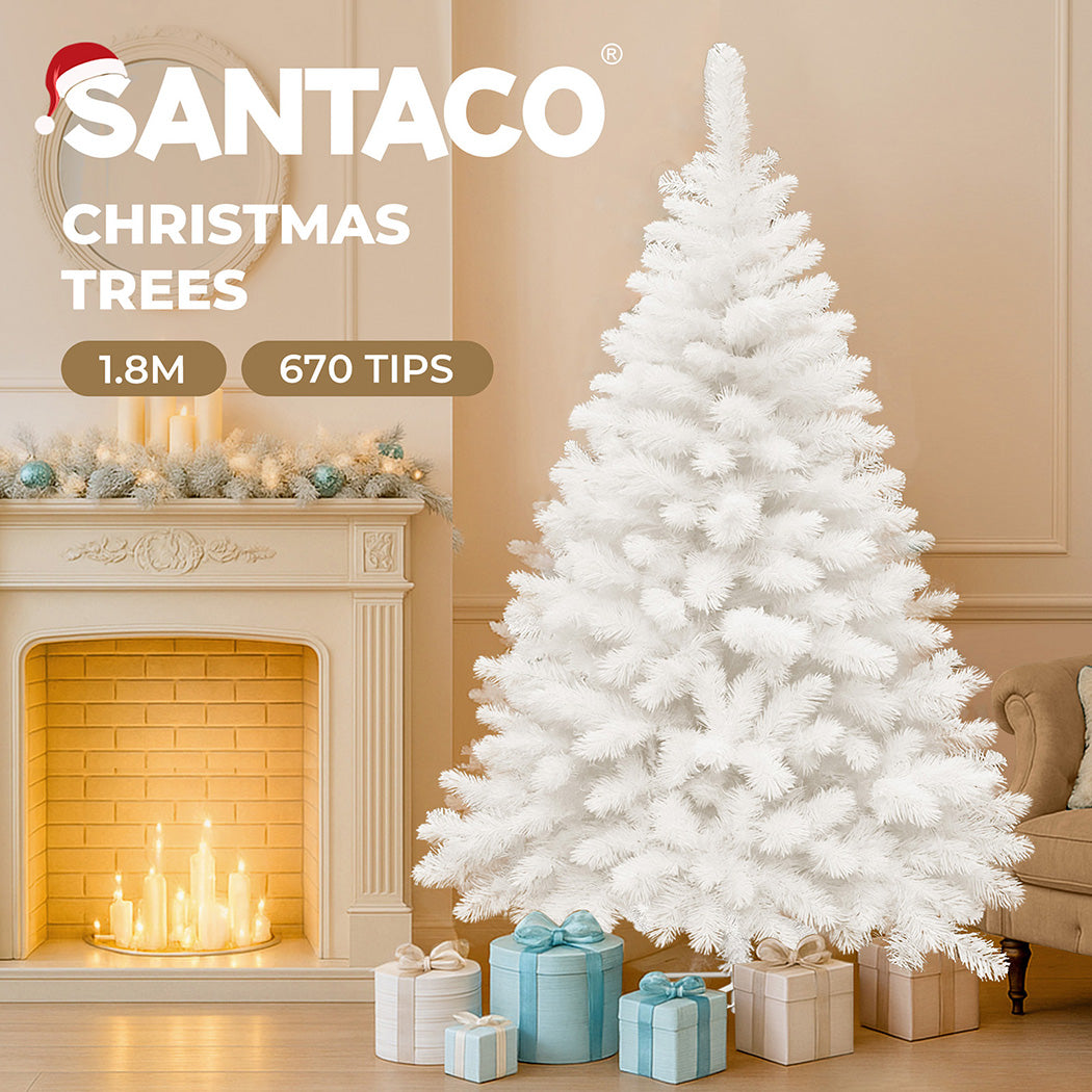 Santaco 1.8M 670 Tips White Christmas Tree