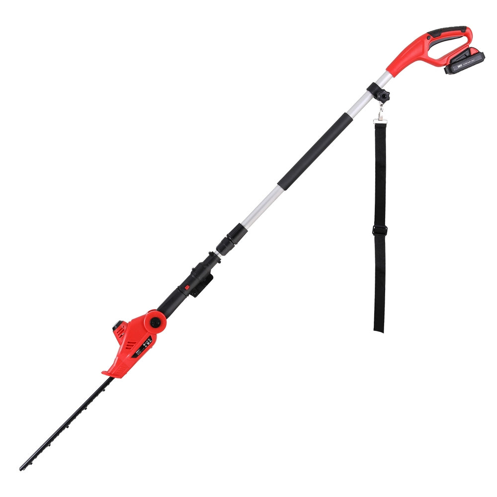 Cordless Pole Hedge Trimmer Garden Pruner Electric Cutter