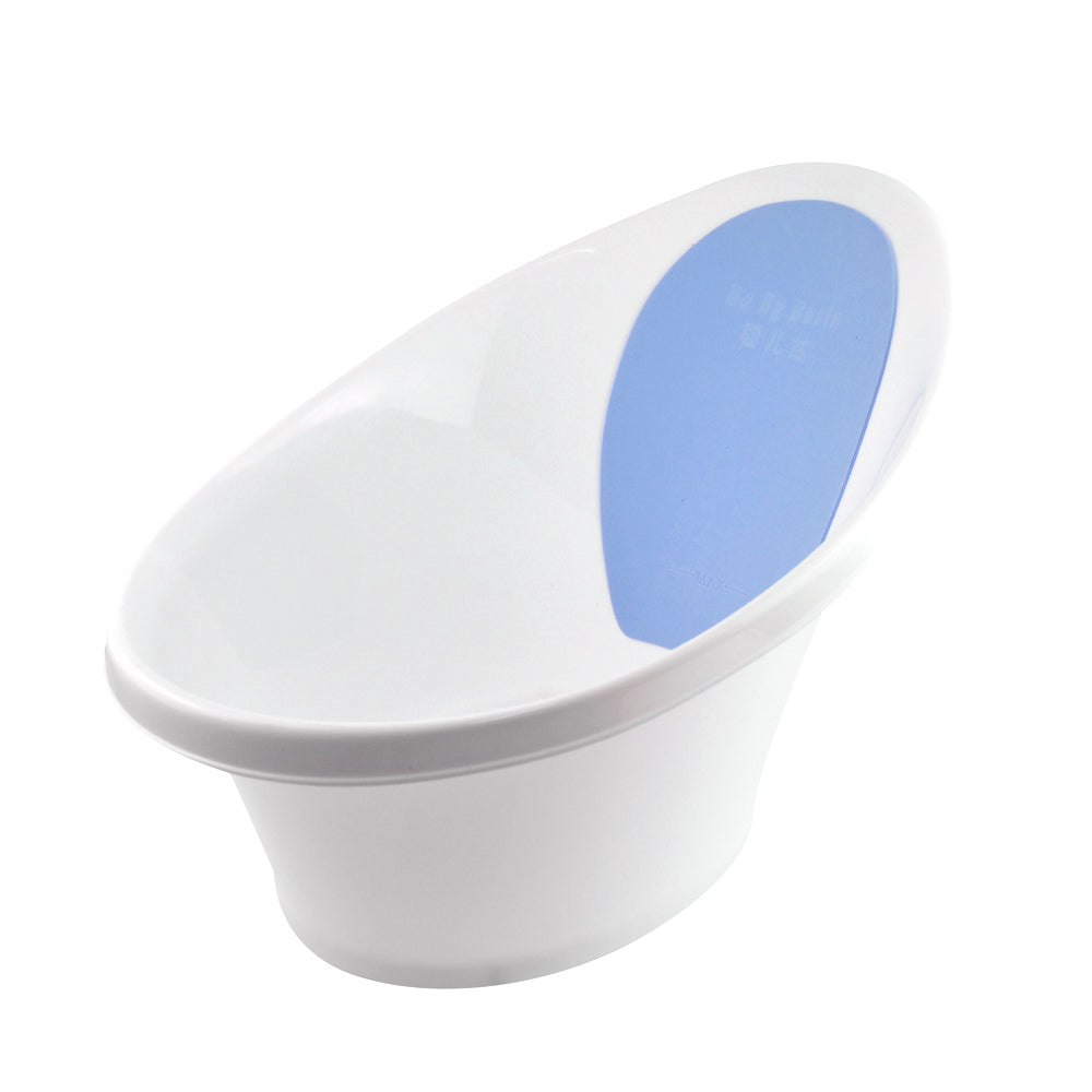 Blue Baby Bath With Backrest & Bum Bump Support