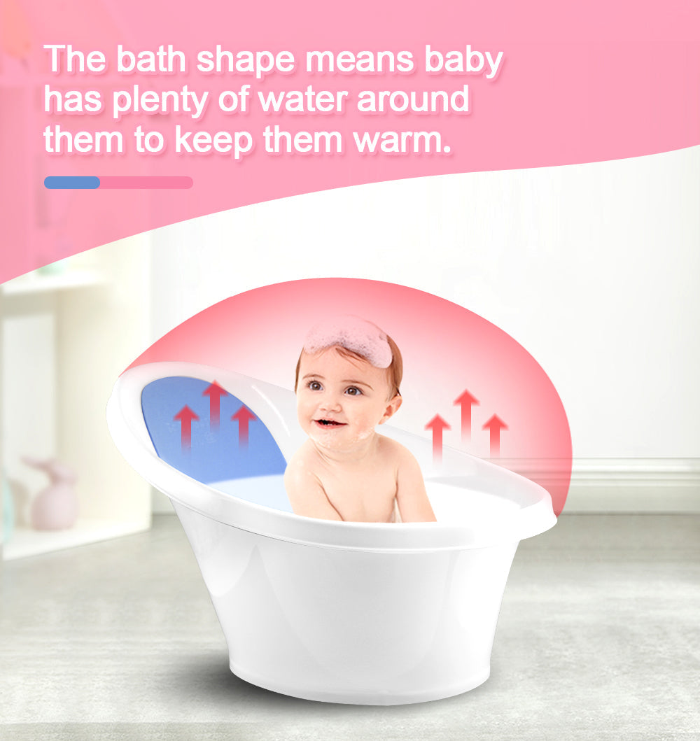 Blue Baby Bath With Backrest & Bum Bump Support
