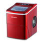 Portable Ice Cube Maker Machine 2L Home Bar Benchtop Easy Quick - Red