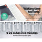 Portable Ice Cube Maker Machine 2L Home Bar Benchtop Easy Quick - Red