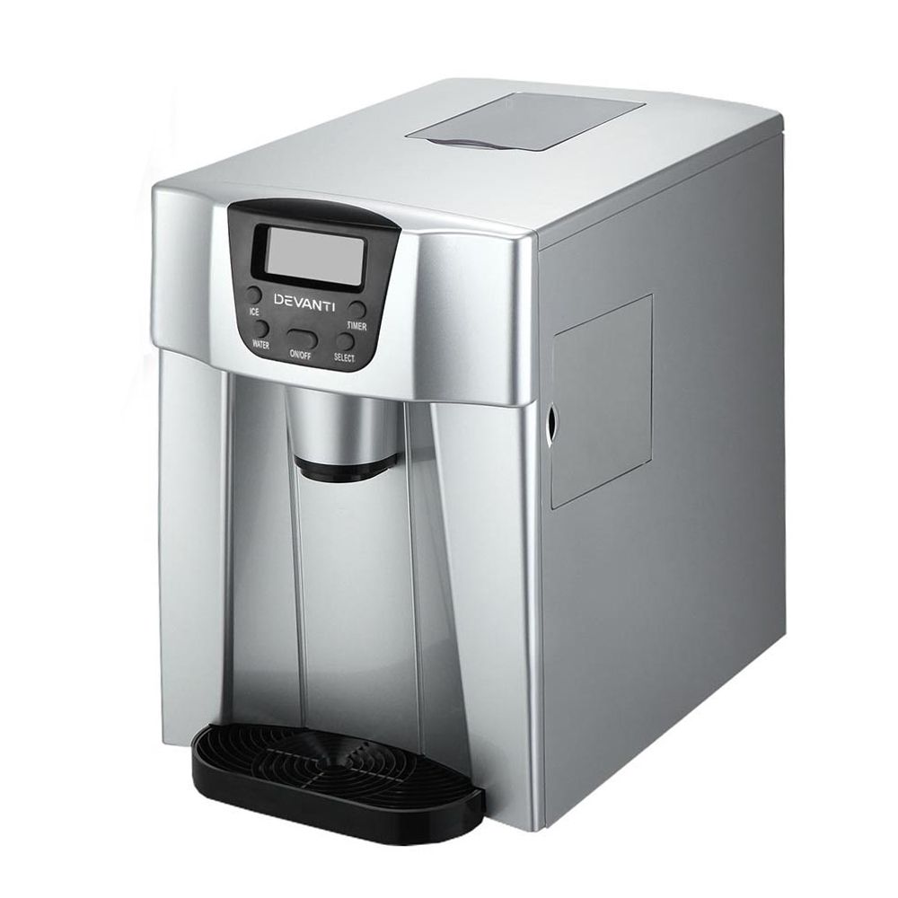 Ice Cube Maker & Water Dispenser 2L Portable - Silver