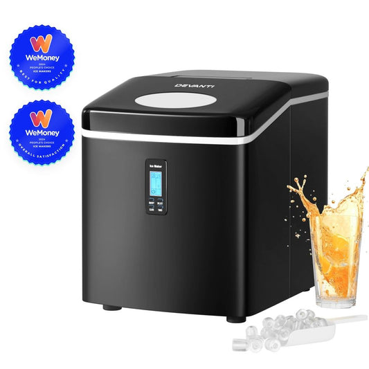 Ice Cube Maker 3.2L Portable Machine Benchtop Counter - Black
