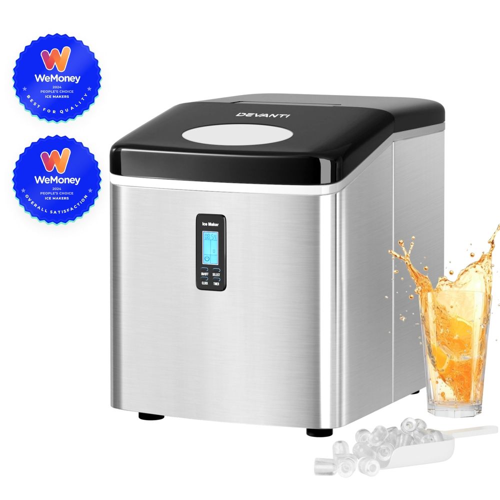Portable Ice Cube Maker 3.2L, Stainless Steel