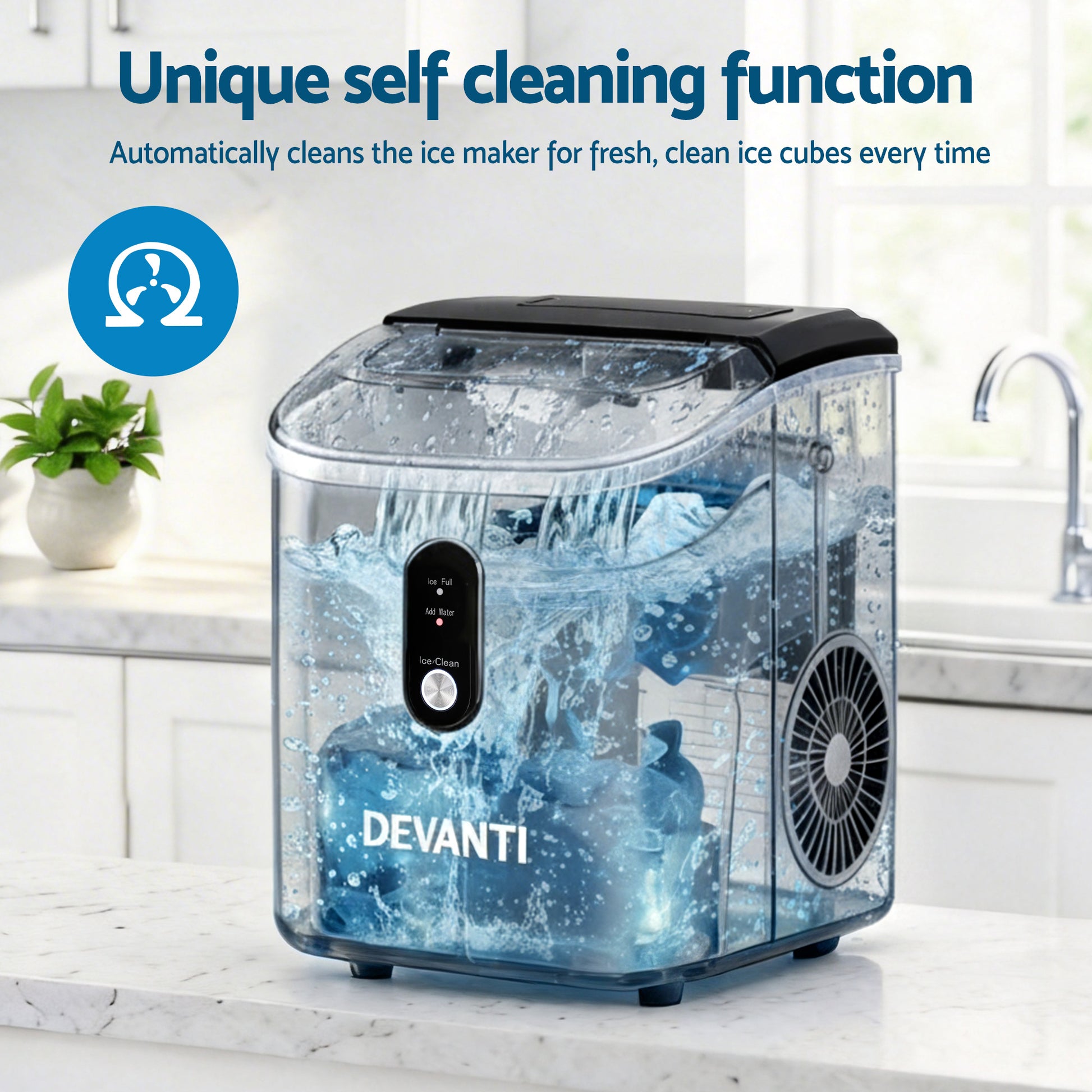 Ice maker machine with nugget cube bar countertop