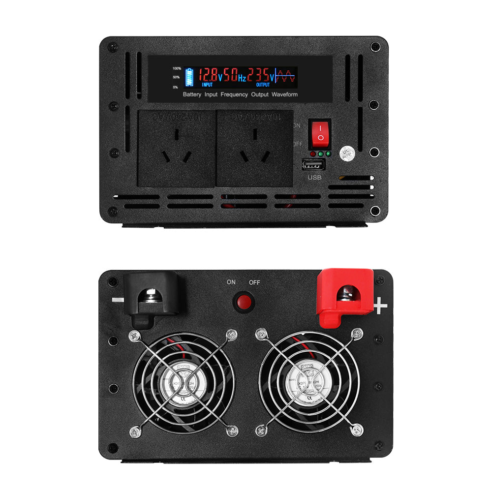 Power Inverter 12V to 240V 2500W/5000W - Pure Sine Wave Camping Car Boat