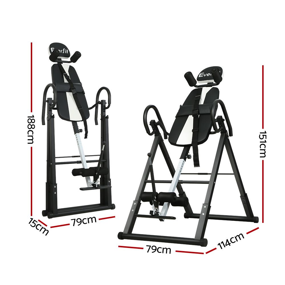 Grey Inversion Table Gravity Exercise Inverter Back Stretcher Gym Ivt