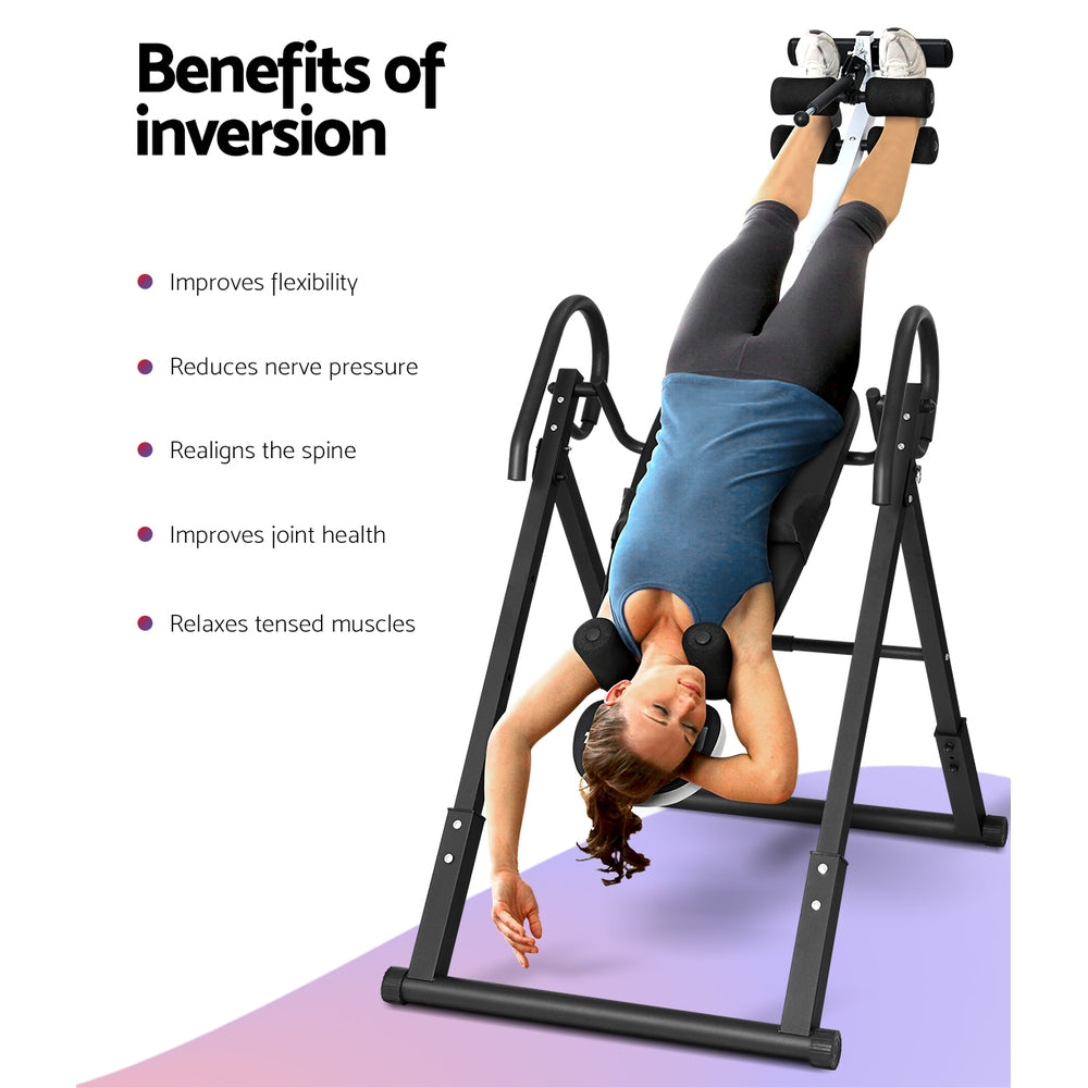 Inversion Table Gravity Exercise Inverter Back Stretcher Home Gym - Grey