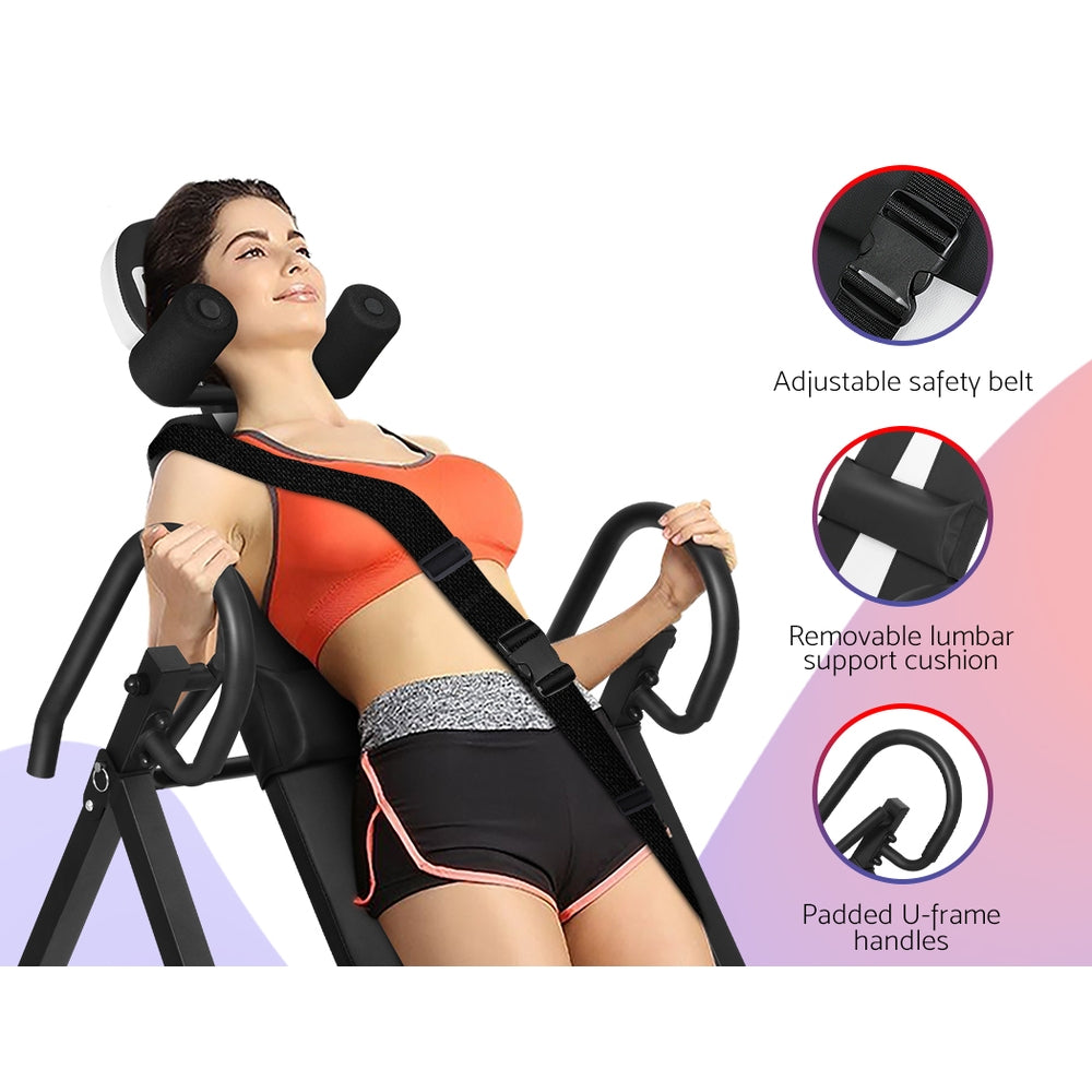 Inversion Table Gravity Exercise Inverter Back Stretcher Home Gym Grey