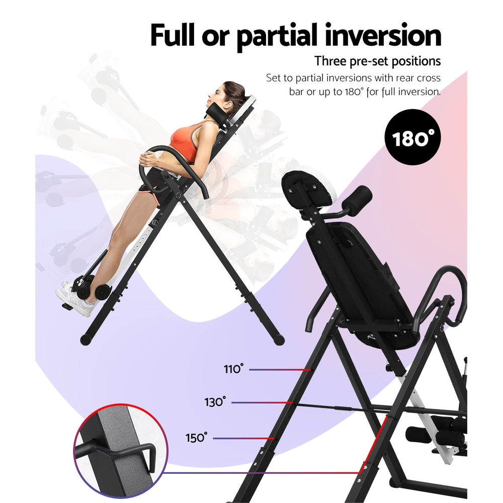 Inversion Table Gravity Exercise Inverter Back Stretcher Home Gym - Grey