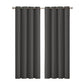 2x Blockout Curtains Panels 3 Layers Charcoal