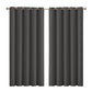 2x Blockout Curtains Panels 3 Layers Charcoal