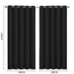2x Blockout Curtains Panels 3 Layers Black