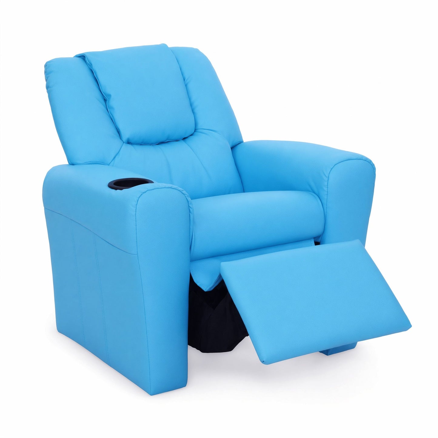 Kids Recliner Sofa Luxury Children Lounge Chair PU Couch Armchair Blue