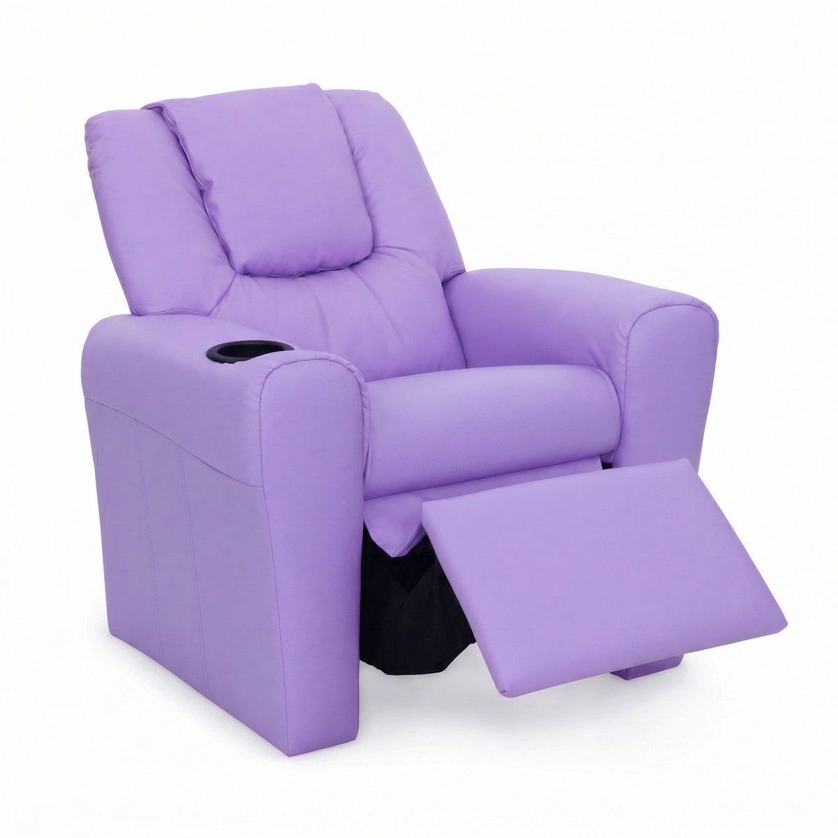 Kids Recliner Chair PU Leather Sofa Lounge Couch - Purple
