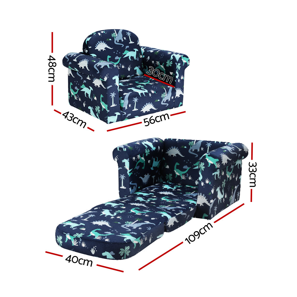Kids Sofa 1 Seater Children Flip