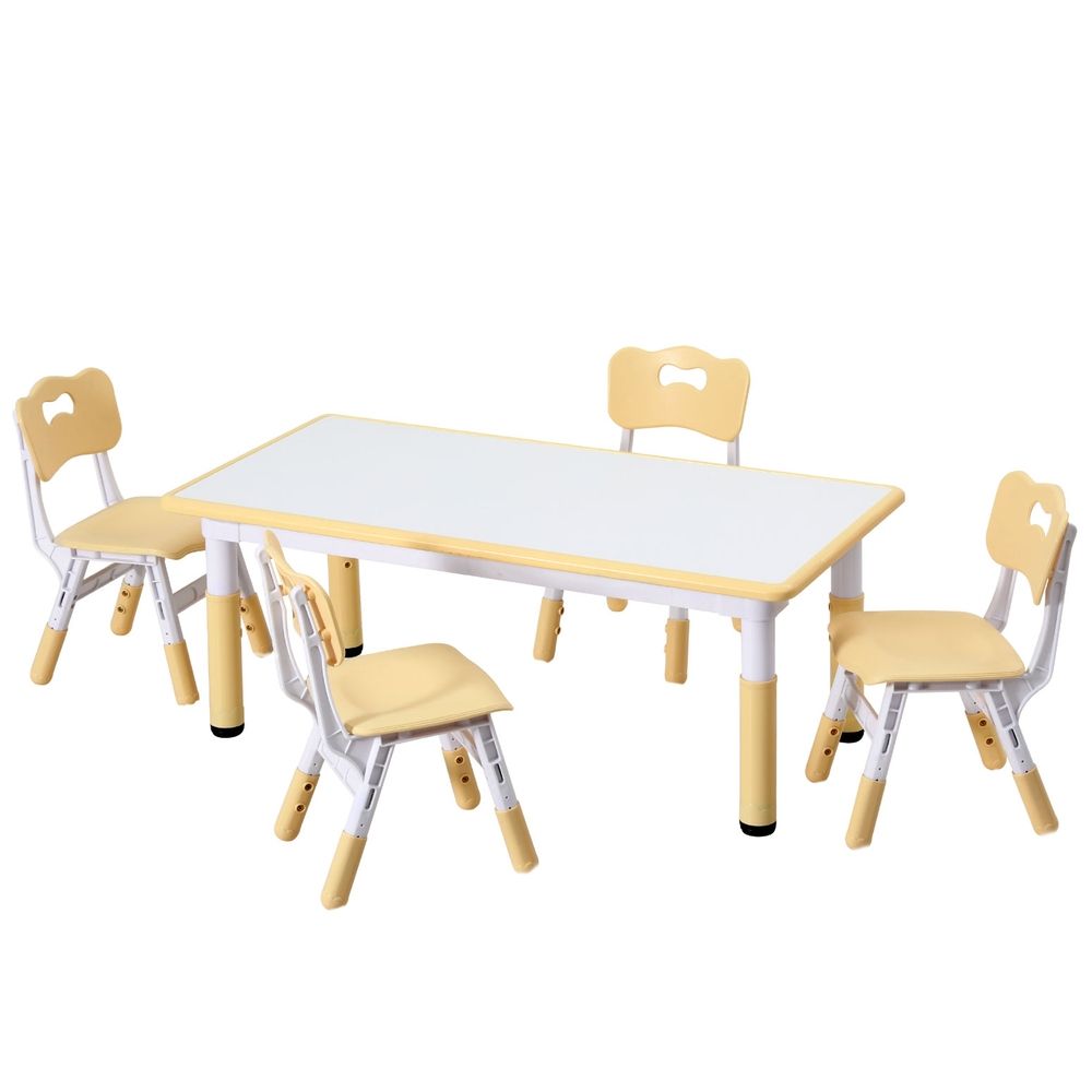 1 Table 4 Chairs Set Graffiti