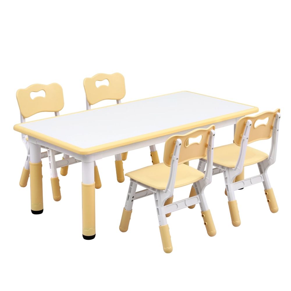 1 Table 4 Chairs Set Graffiti Ktc