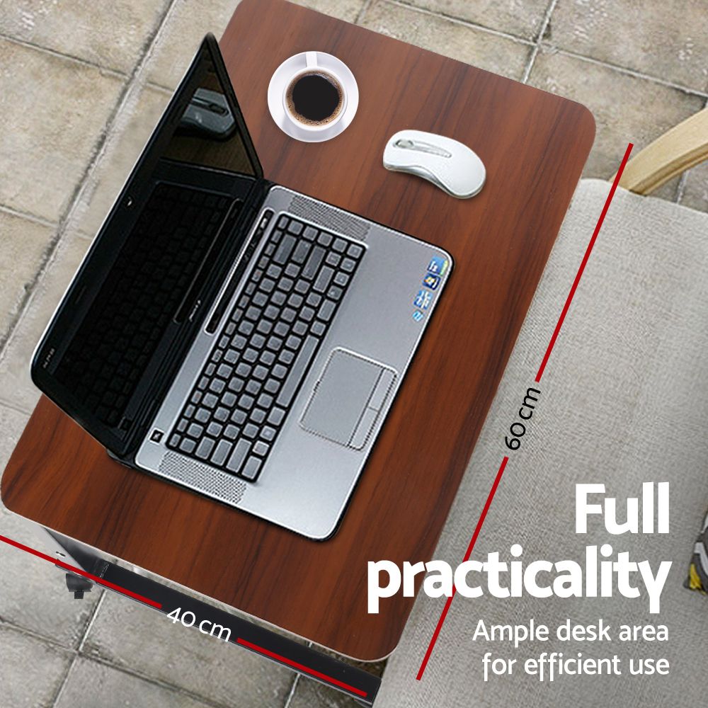 Laptop Table Desk Portable - Dark Wood