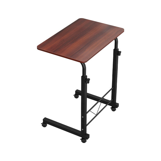 Wood desk with laptop table dark mobile