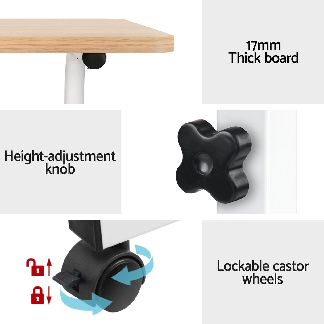 Laptop Table Desk Portable - Light Wood