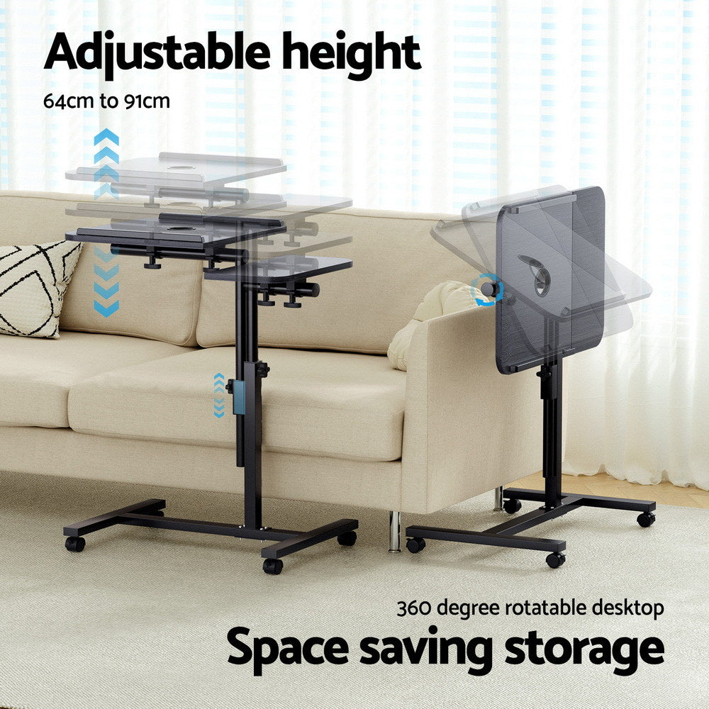 Desk with rotating mobile laptop adjustable usb