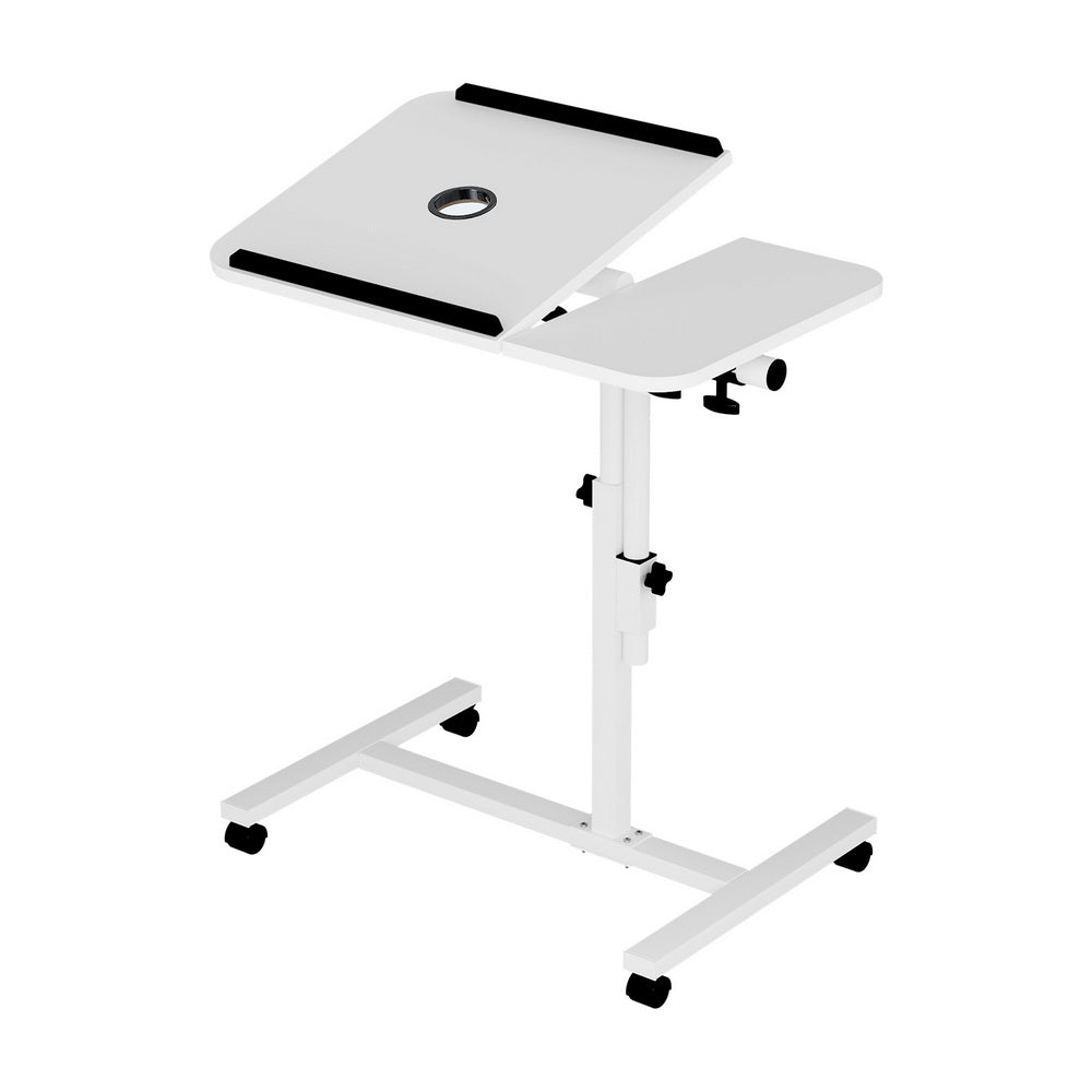 Computer Stand Adjustable with Cooler Fan White rotating
