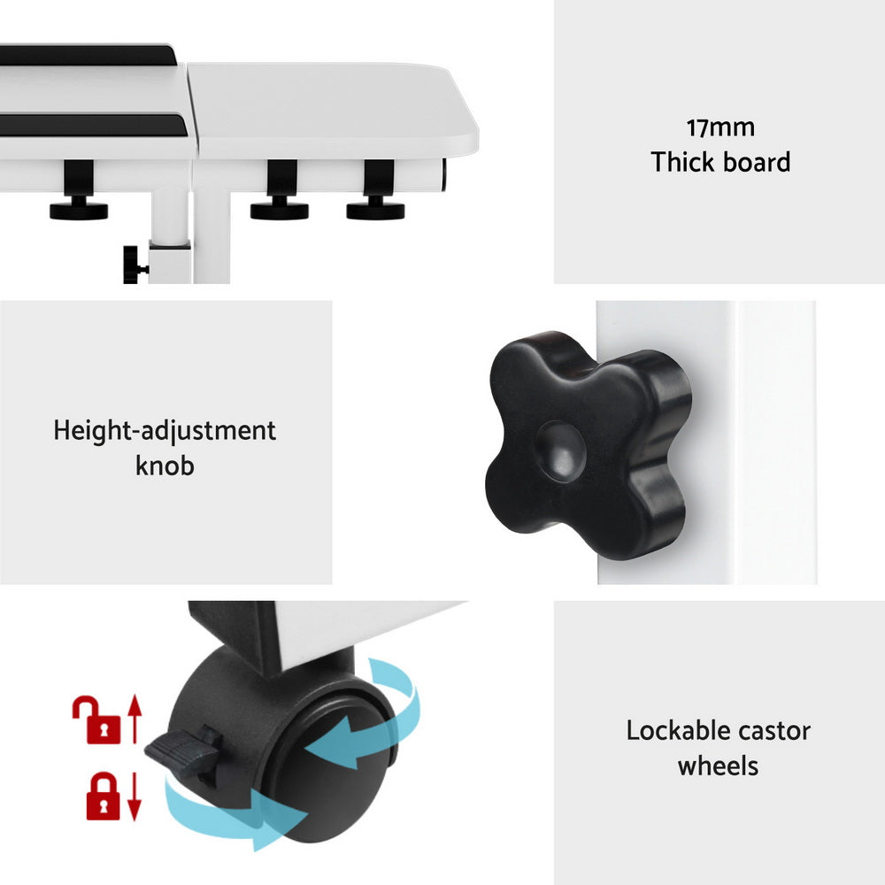 Computer Stand Adjustable With Cooler Fan White Desk Gen L2 05