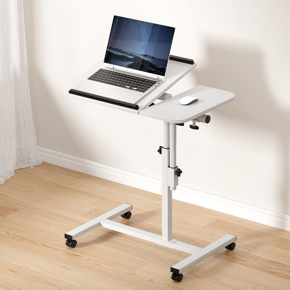 computer stand adjustable cooler fan white DESK GEN L2 08 open storage detail