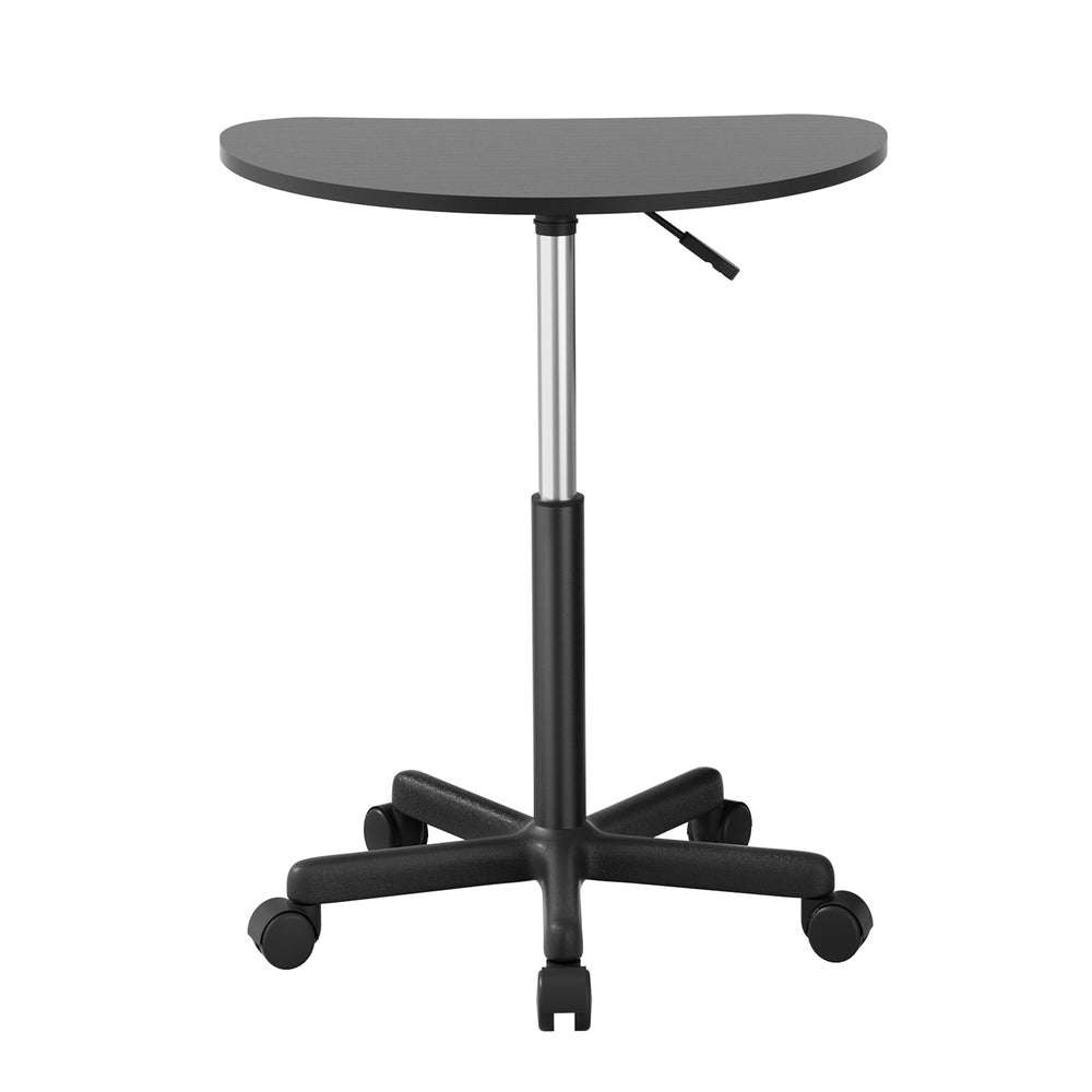 Laptop Desk Portable Height Adjustable Table CWheels 60CM Black