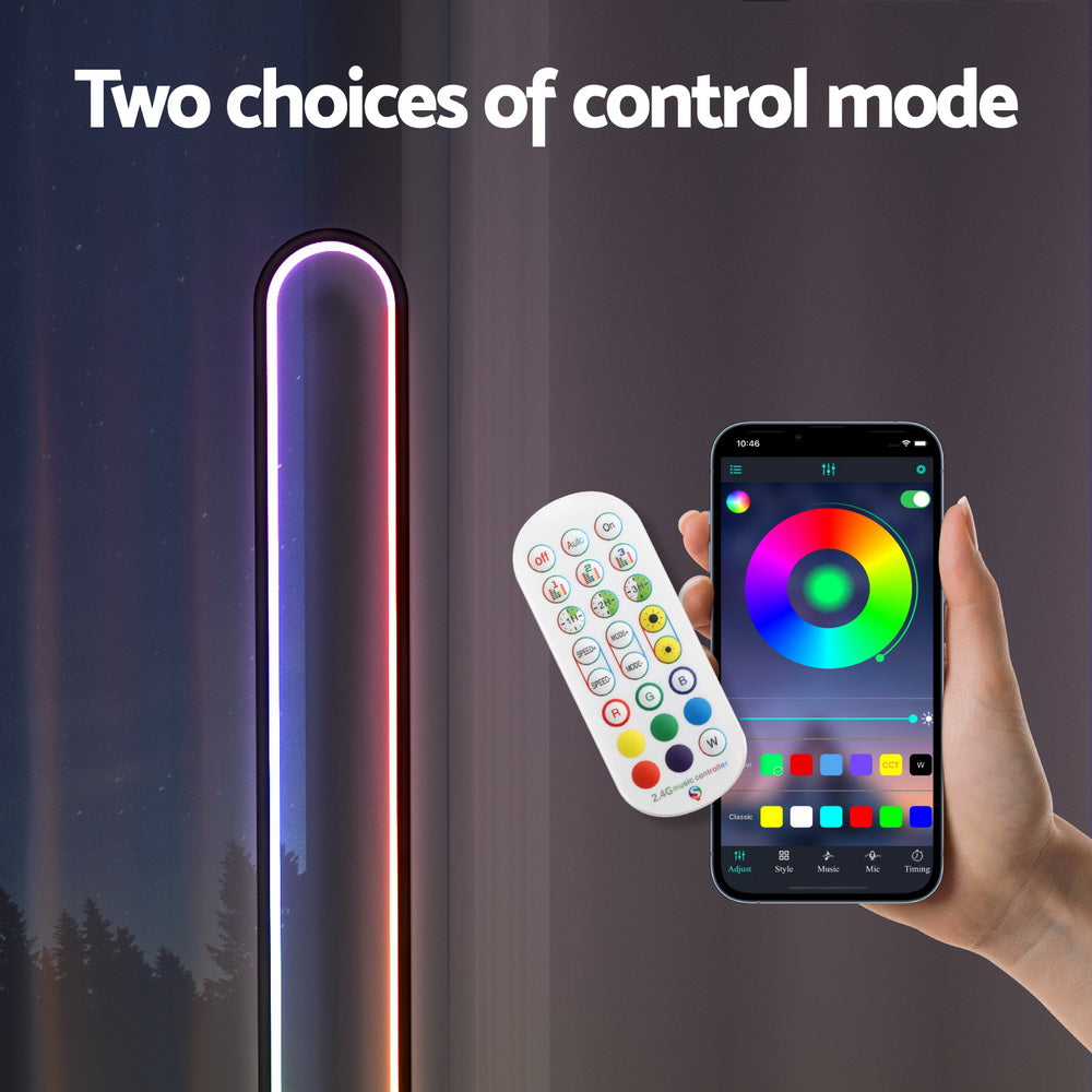 RGB LED Floor Lamp Colour Light Stand Corner Modern Living Room 118CM