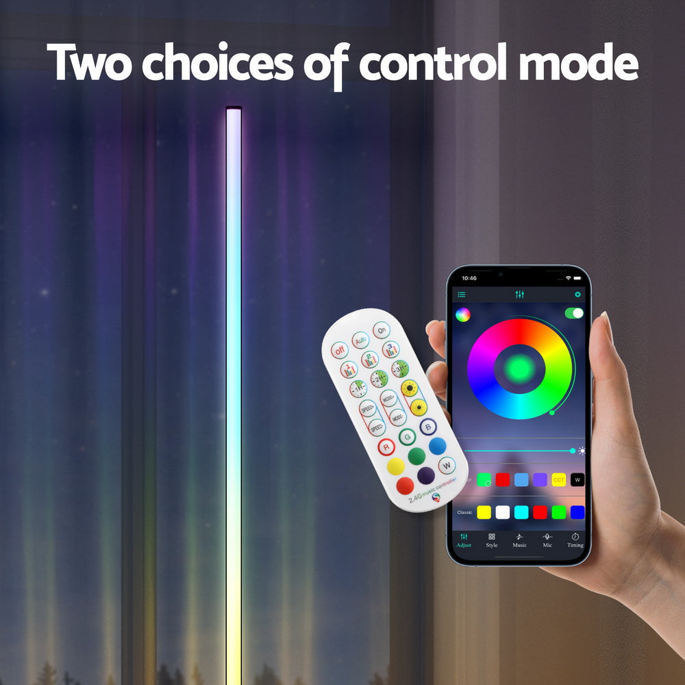 RGB LED Floor Lamp Corner Colour Light Stand Modern Living Room 150CM