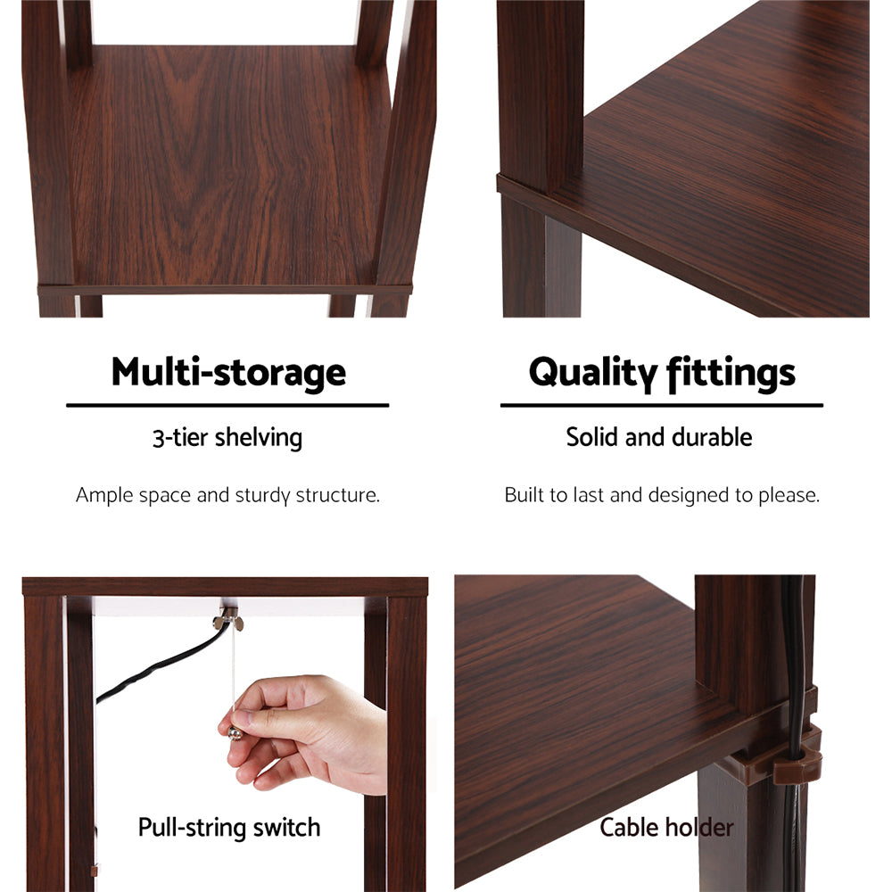 Shelf with storage light floor led