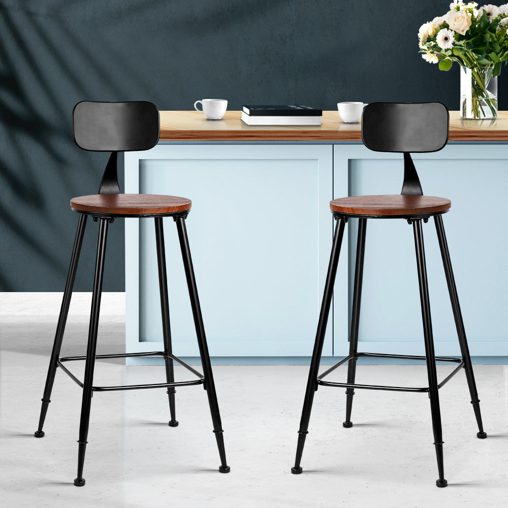 4x Bar Stools Vintage Metal Chairs