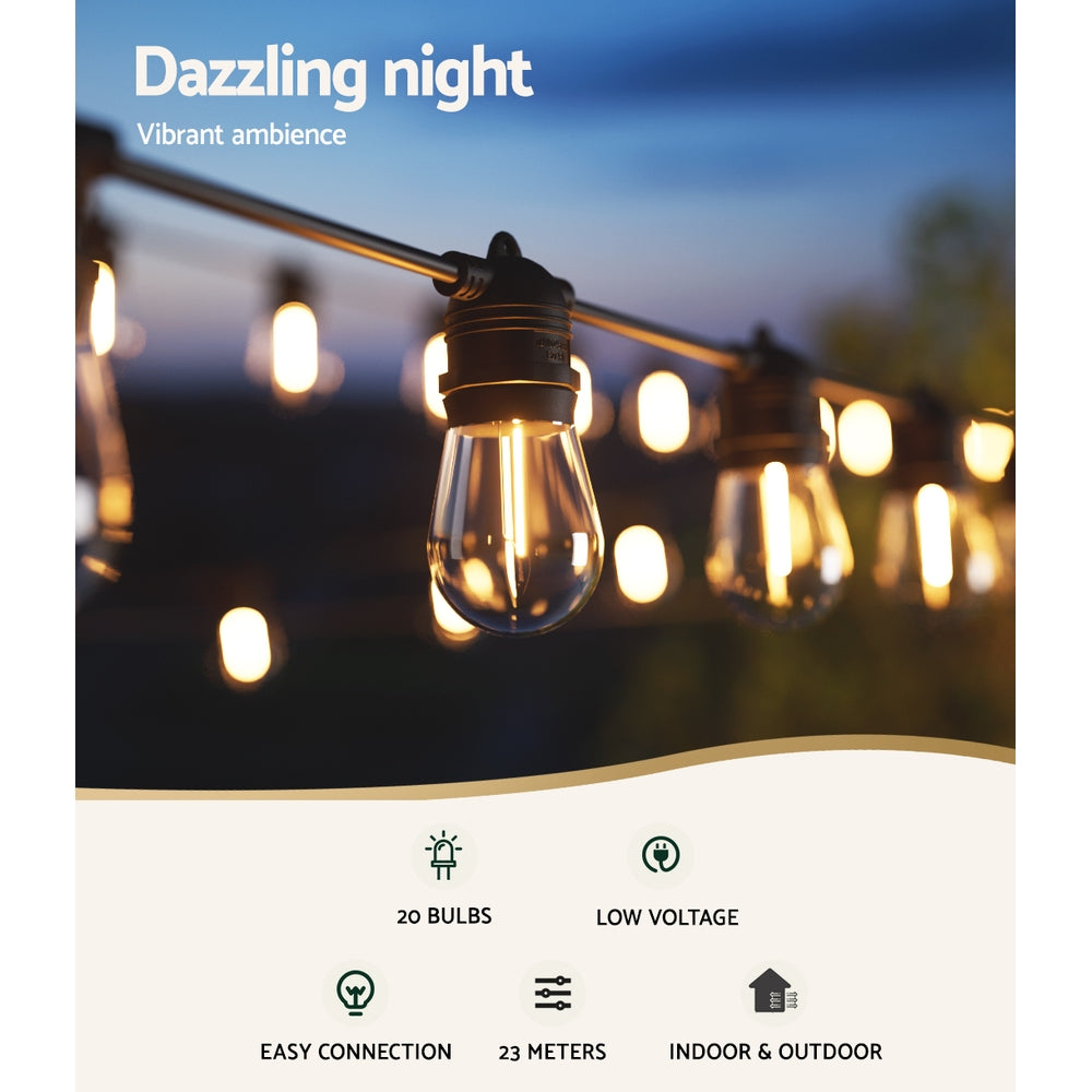 Festoon Lights Christmas Fairy String Lights Outdoor Party 23M