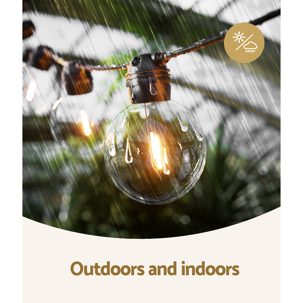 Solar Festoon Lights 17M Outdoor LED String Light for Wedding Party