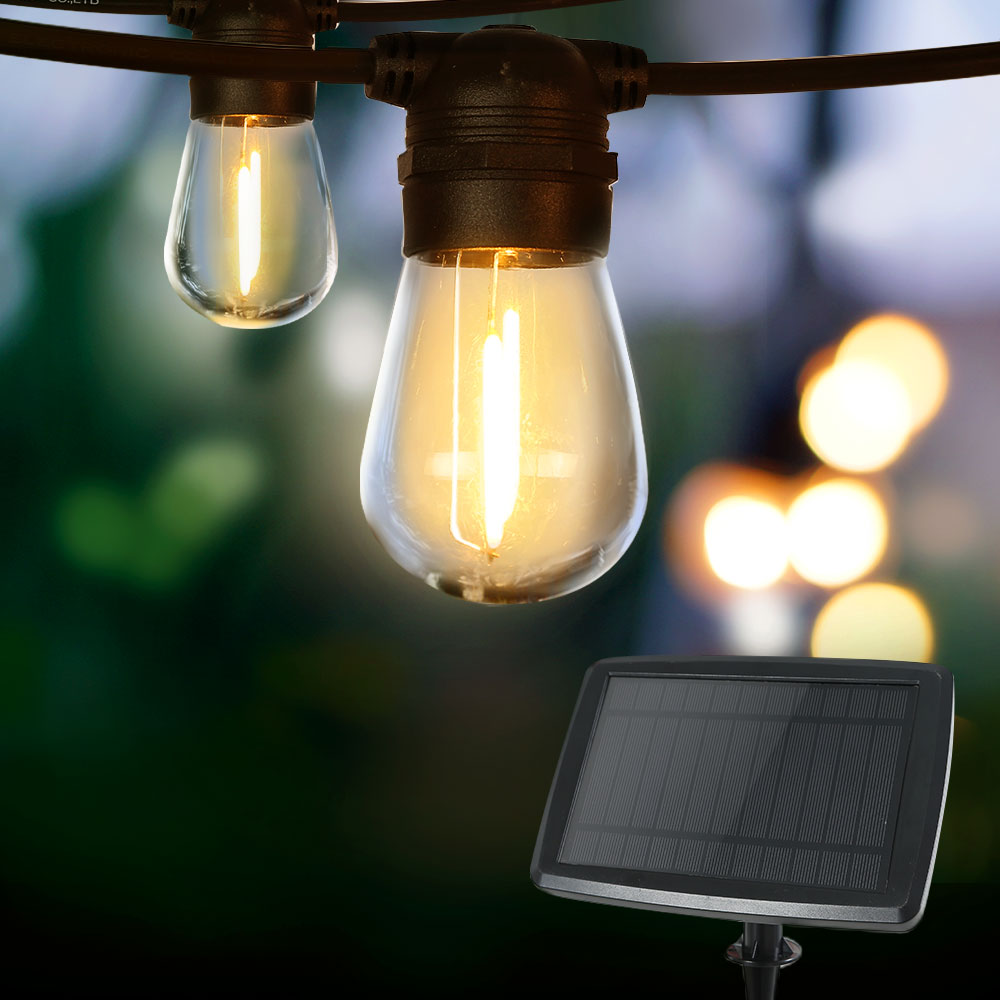 Festoon String Lights 17M Solar Wedding Party Waterproof Outdoor