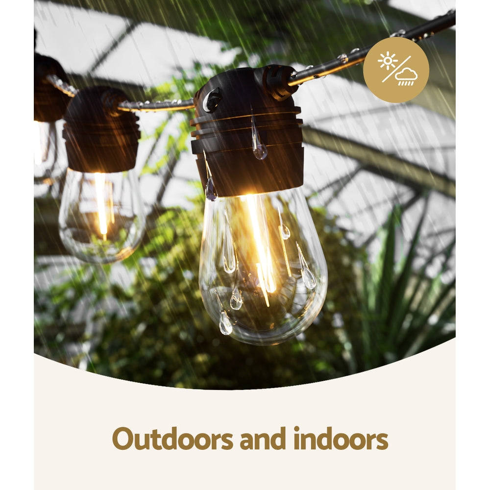 Solar Festoon Lights 59m Outdoor LED String Light Christmas Party