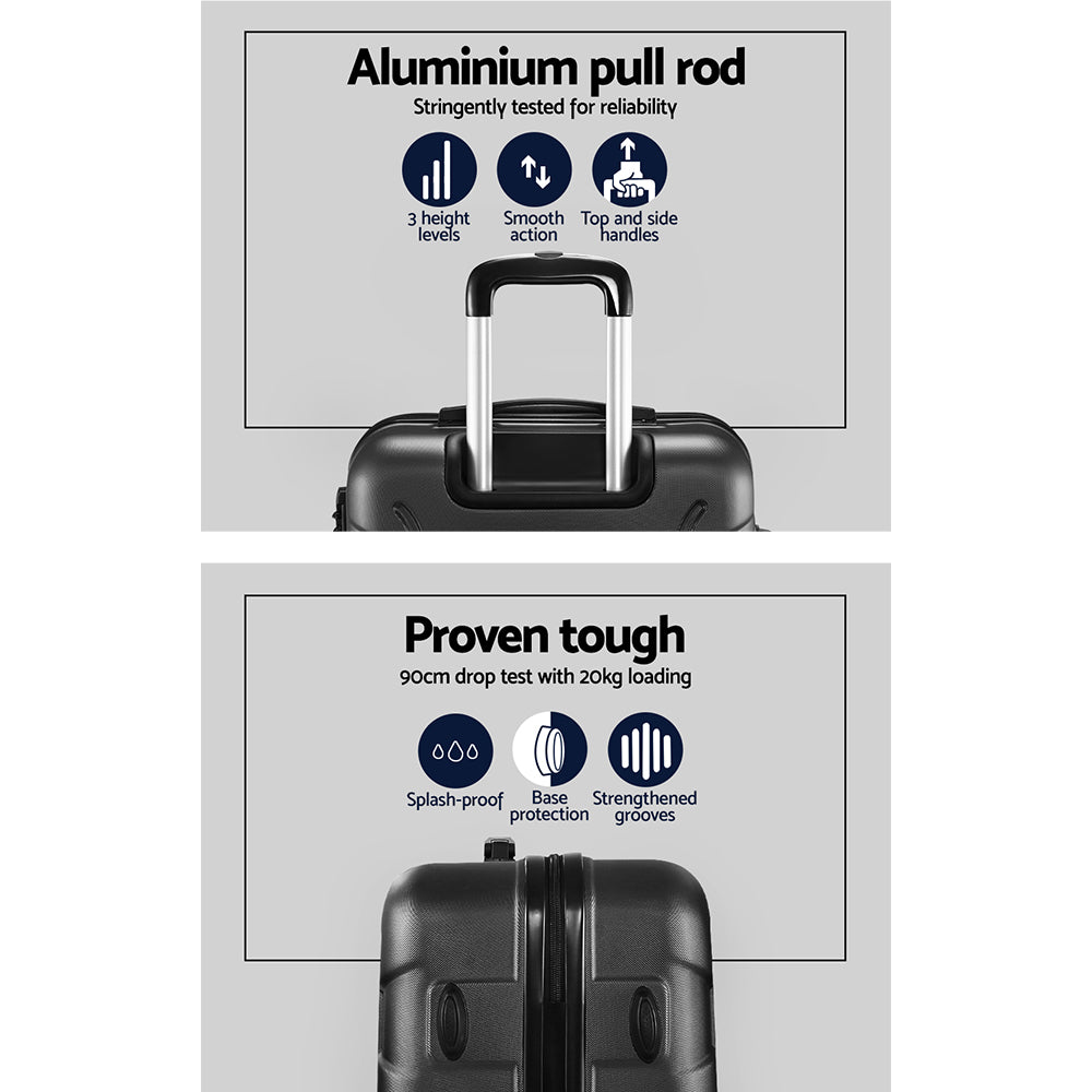 Luggage Travel Suitcase Set 20" Trolley Hard Case Strap Lightweight