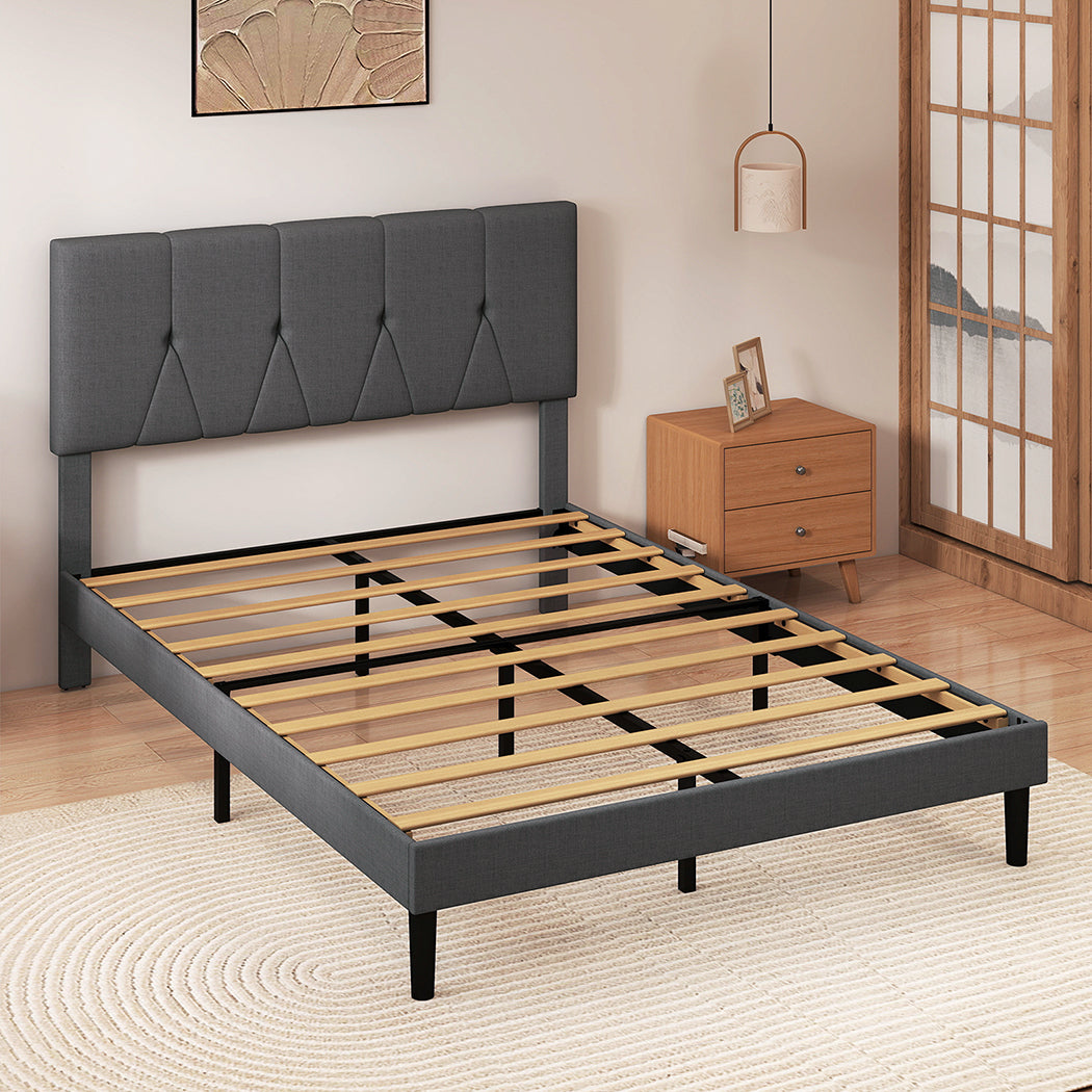Levede Bed Frame Upholstered Platform Mattress Base Double