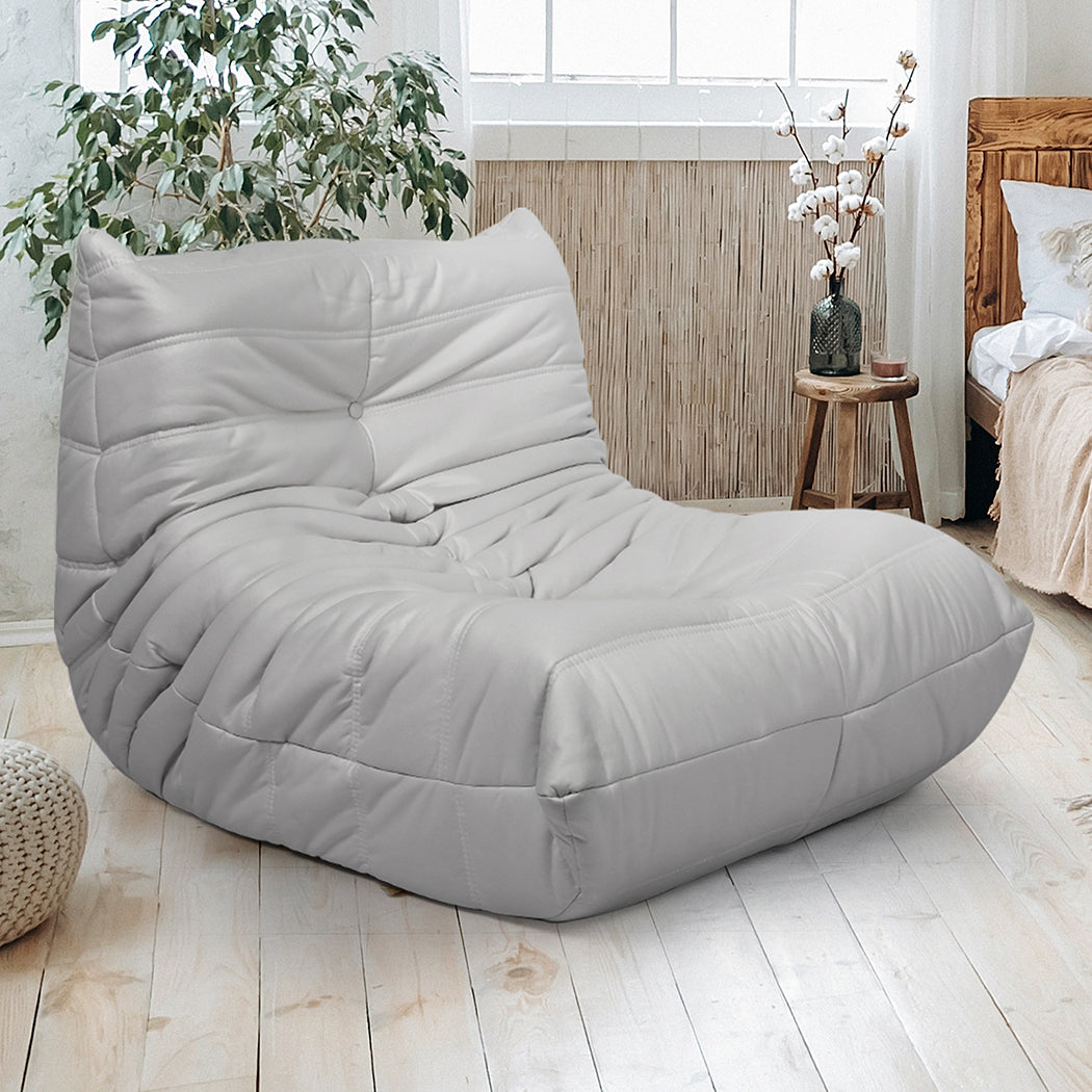 Levede Floor Chair Caterpillar Sofa Grey