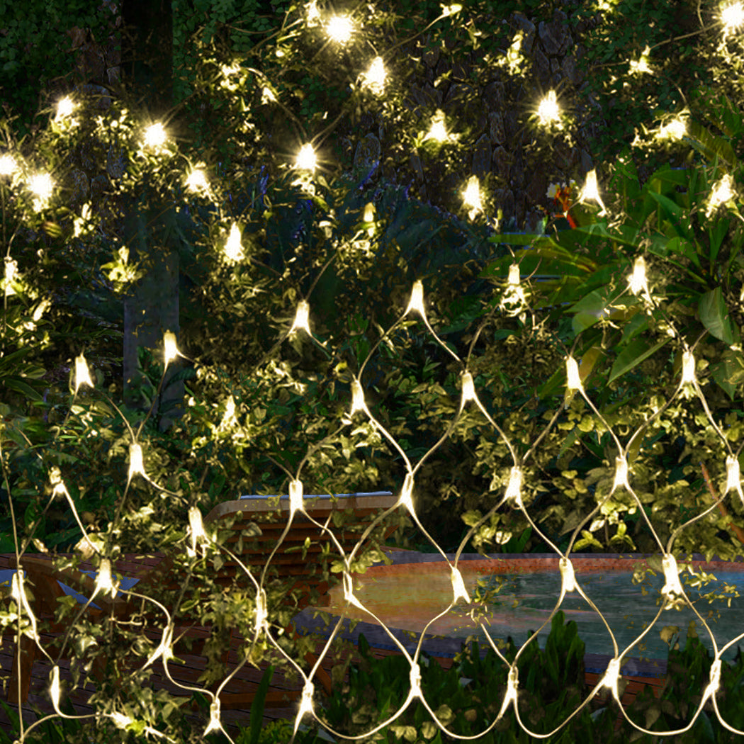 320LED Fairy Lights Net Mesh Curtain Warm white