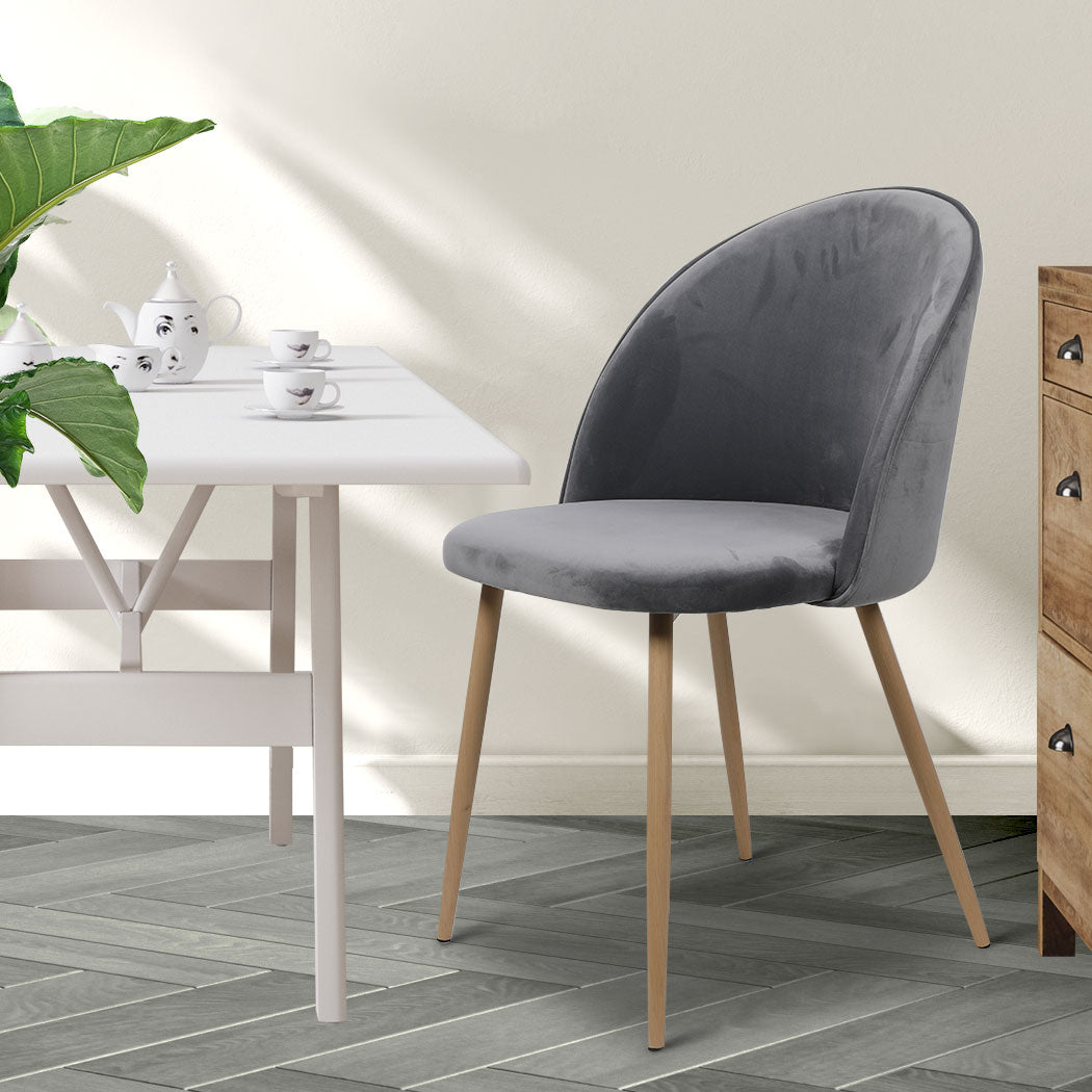 Levede 8x Dining Chairs Seat French Grey