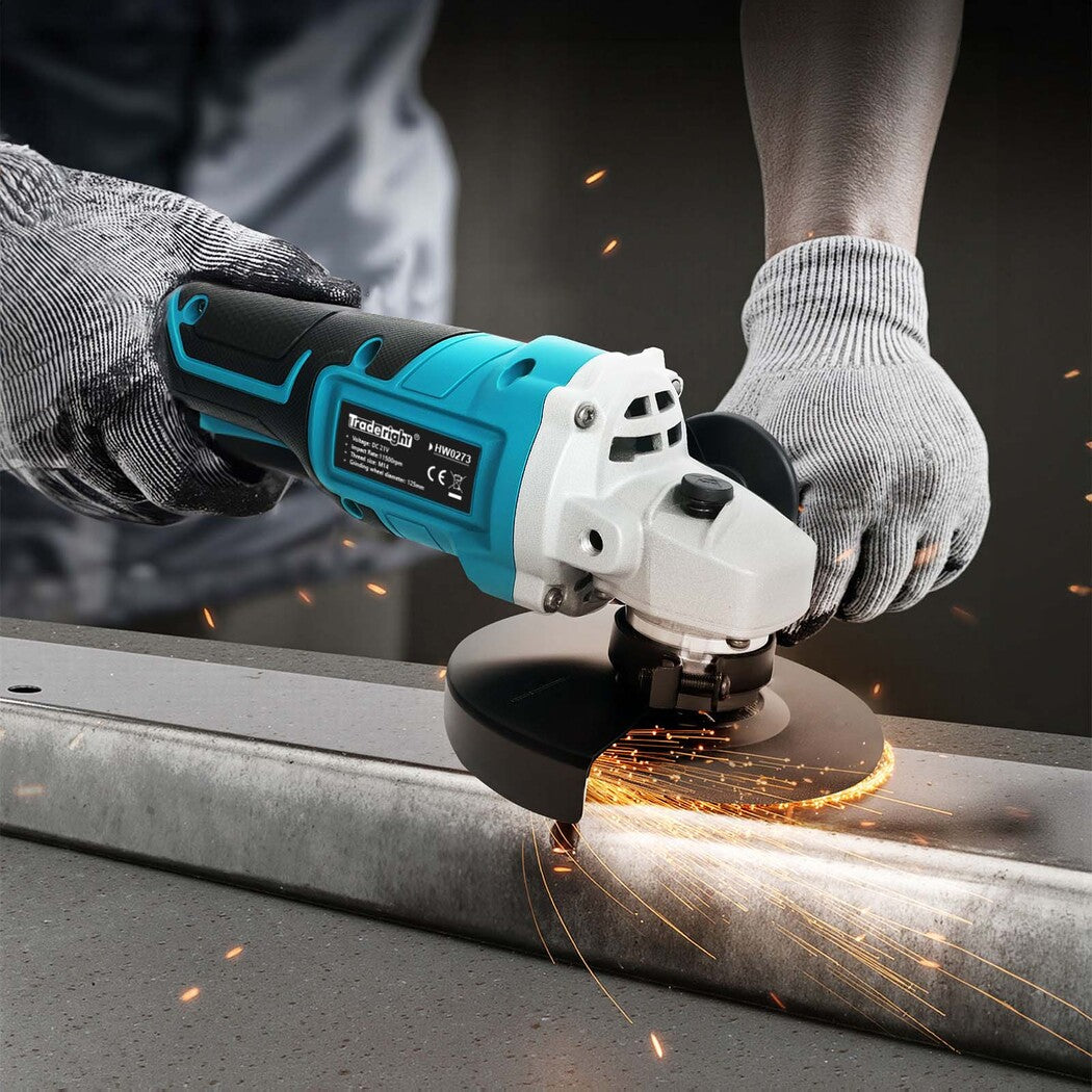 Traderight 21V Cordless Angle Grinder Kit 2 Batteries